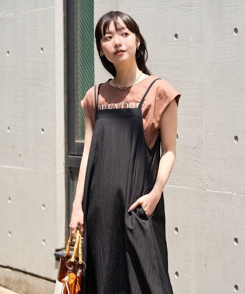 FREAK'S STORE(フリークスストア)の「<接触冷感>SUMMERCOOL バックリボン キャミソールワンピース(ワンピース・レディース・グレー/サックスブルー/ブラック・フリ-)」の7枚目の写真