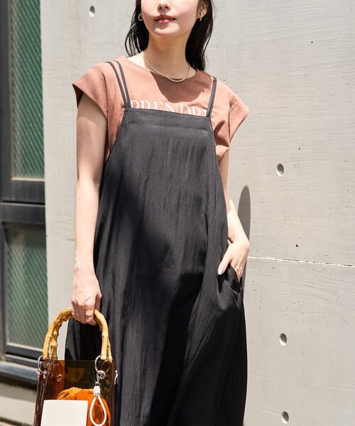 FREAK'S STORE(フリークスストア)の「<接触冷感>SUMMERCOOL バックリボン キャミソールワンピース(ワンピース・レディース・グレー/サックスブルー/ブラック・フリ-)」の8枚目の写真