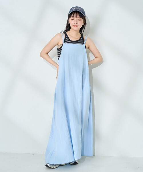 FREAK'S STORE(フリークスストア)の「<接触冷感>SUMMERCOOL バックリボン キャミソールワンピース(ワンピース・レディース・グレー/サックスブルー/ブラック・フリ-)」の13枚目の写真