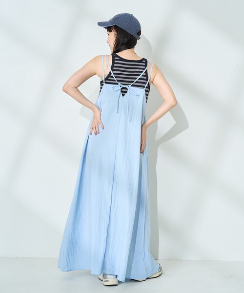 FREAK'S STORE(フリークスストア)の「<接触冷感>SUMMERCOOL バックリボン キャミソールワンピース(ワンピース・レディース・グレー/サックスブルー/ブラック・フリ-)」の15枚目の写真