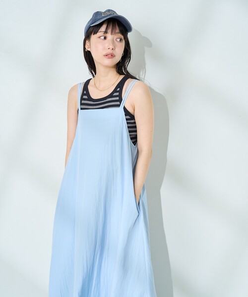 FREAK'S STORE(フリークスストア)の「<接触冷感>SUMMERCOOL バックリボン キャミソールワンピース(ワンピース・レディース・グレー/サックスブルー/ブラック・フリ-)」の18枚目の写真