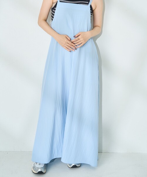 FREAK'S STORE(フリークスストア)の「<接触冷感>SUMMERCOOL バックリボン キャミソールワンピース(ワンピース・レディース・グレー/サックスブルー/ブラック・フリ-)」の19枚目の写真