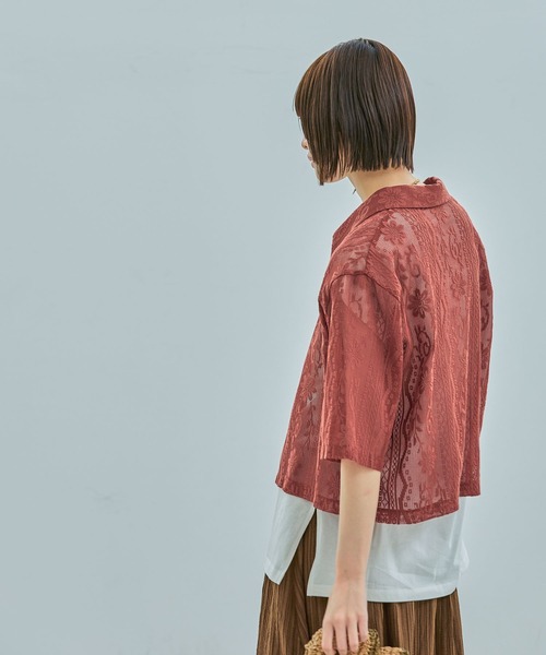 LAKOLE（ラコレ）の「【接触冷感】coolfiverノースリーブ / 328182（Tシャツ/カットソー・レディース・オフホワイト/ブラック/ブラウン/グリーン・FREE）」の14枚目の写真