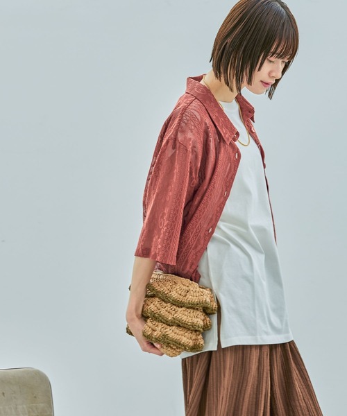 LAKOLE（ラコレ）の「【接触冷感】coolfiverノースリーブ / 328182（Tシャツ/カットソー・レディース・オフホワイト/ブラック/ブラウン/グリーン・FREE）」の15枚目の写真