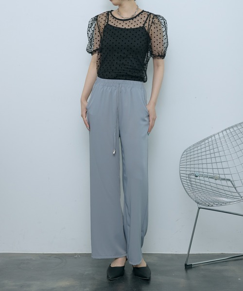 SEN TOKYO(セントーキョー)の「シアードットパフスリーブトップス(シャツ/ブラウス・レディース・アイボリー/ブラック/ホワイト/ブラウン・FREE)」の13枚目の写真