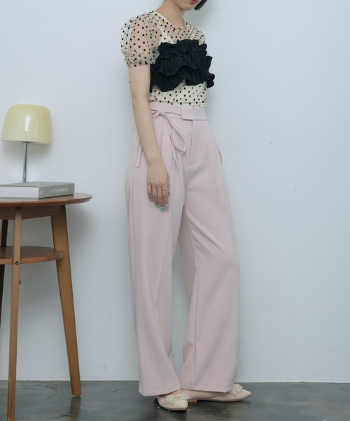SEN TOKYO(セントーキョー)の「シアードットパフスリーブトップス(シャツ/ブラウス・レディース・アイボリー/ブラック/ホワイト/ブラウン・FREE)」の17枚目の写真