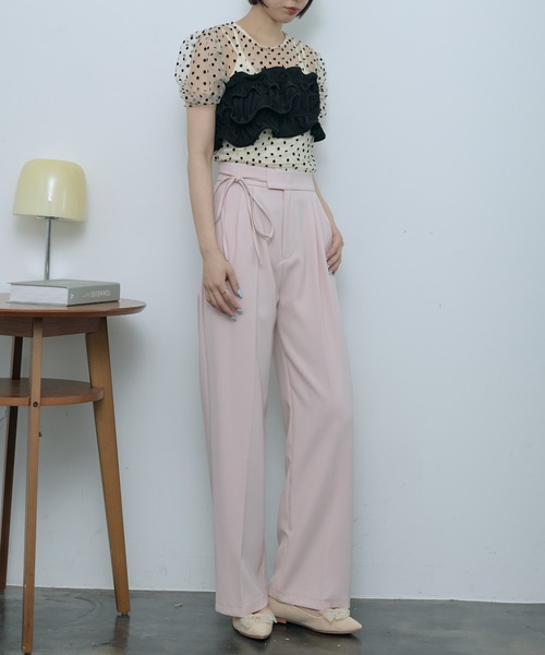 SEN TOKYO(セントーキョー)の「シアードットパフスリーブトップス(シャツ/ブラウス・レディース・アイボリー/ブラック/ホワイト/ブラウン・FREE)」の18枚目の写真