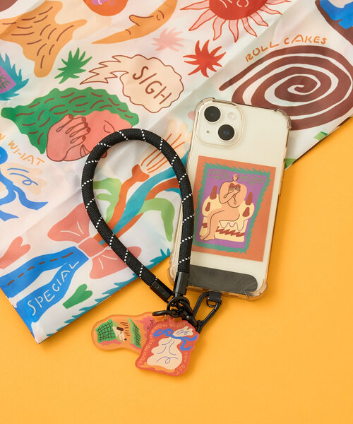 BIRTHDAY BAR（バースデイバー）の「norahi x BIRTHDAY BAR アクリルチャーム付きスマホストラップ（スマホグッズ・レディース・グリーン/ピンク/ブラック・0）」の6枚目の写真