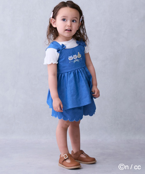 petit main（プティマイン）の「【ちいかわ】刺しゅうペプラムブラウス（シャツ/ブラウス・キッズ・サックスブルー/アイボリー・130cm/120cm/110cm/100cm/90cm）」の3枚目の写真