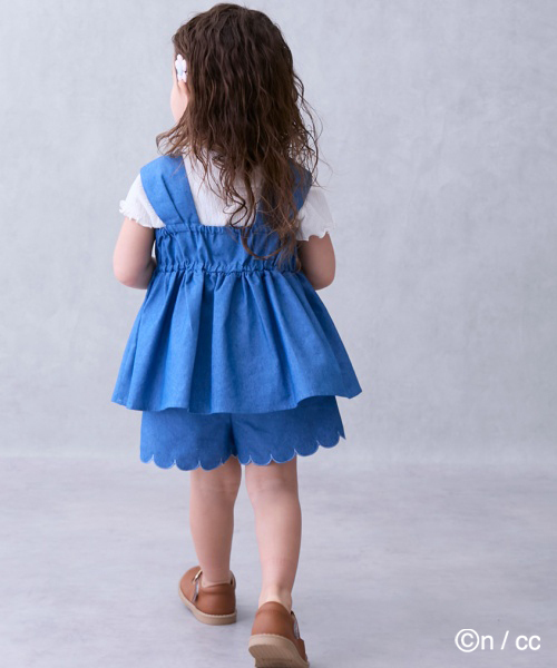 petit main（プティマイン）の「【ちいかわ】刺しゅうペプラムブラウス（シャツ/ブラウス・キッズ・サックスブルー/アイボリー・130cm/120cm/110cm/100cm/90cm）」の4枚目の写真