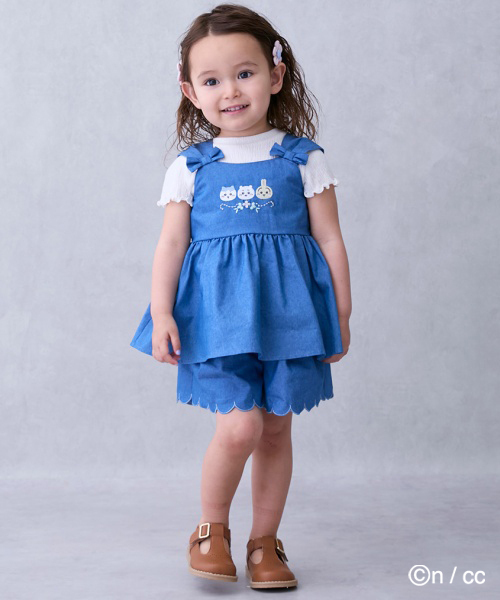 petit main（プティマイン）の「【ちいかわ】刺しゅうペプラムブラウス（シャツ/ブラウス・キッズ・サックスブルー/アイボリー・130cm/120cm/110cm/100cm/90cm）」の5枚目の写真