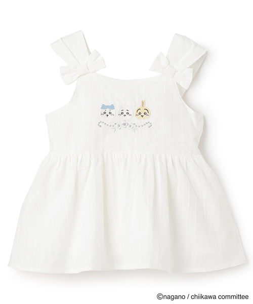 petit main（プティマイン）の「【ちいかわ】刺しゅうペプラムブラウス（シャツ/ブラウス・キッズ・サックスブルー/アイボリー・130cm/120cm/110cm/100cm/90cm）」の7枚目の写真