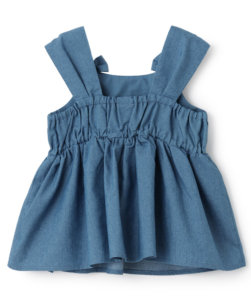 petit main（プティマイン）の「【ちいかわ】刺しゅうペプラムブラウス（シャツ/ブラウス・キッズ・サックスブルー/アイボリー・130cm/120cm/110cm/100cm/90cm）」の9枚目の写真