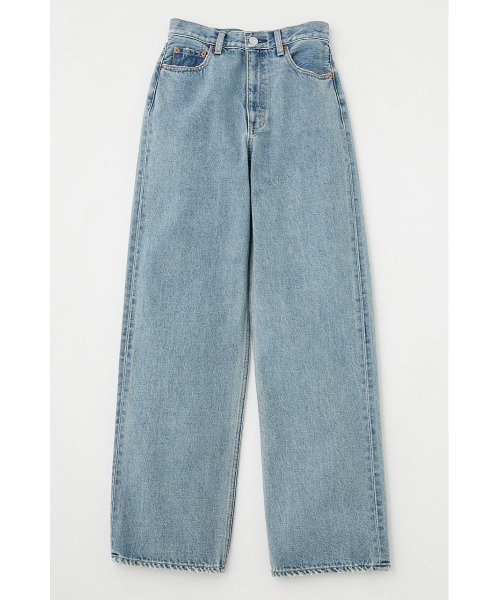 MOUSSY（マウジー）の「HW 90S STRAIGHT（デニムパンツ・レディース・ブルー/ワンウォッシュ/ライトブルー・23inch/24inch/25inch/26inch）」の8枚目の写真