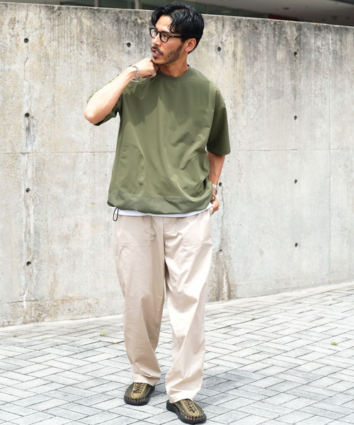 jiggys shop（ジギーズショップ）の「ストレッチ ワイドシルエット イージー ベイカーパンツ（その他パンツ・メンズ・チャコールグレー/ブラック/オフホワイト/カーキ・MEDIUM/LARGE/X-LARGE）」の22枚目の写真