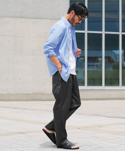 jiggys shop（ジギーズショップ）の「ストレッチ ワイドシルエット イージー ベイカーパンツ（その他パンツ・メンズ・チャコールグレー/ブラック/オフホワイト/カーキ・MEDIUM/LARGE/X-LARGE）」の13枚目の写真