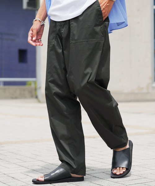 jiggys shop（ジギーズショップ）の「ストレッチ ワイドシルエット イージー ベイカーパンツ（その他パンツ・メンズ・チャコールグレー/ブラック/オフホワイト/カーキ・MEDIUM/LARGE/X-LARGE）」の12枚目の写真