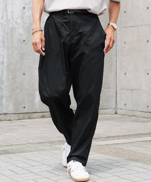 jiggys shop（ジギーズショップ）の「ストレッチ ワイドシルエット イージー ベイカーパンツ（その他パンツ・メンズ・チャコールグレー/ブラック/オフホワイト/カーキ・MEDIUM/LARGE/X-LARGE）」の8枚目の写真