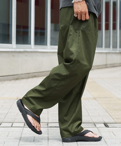 jiggys shop（ジギーズショップ）の「ストレッチ ワイドシルエット イージー ベイカーパンツ（その他パンツ・メンズ・チャコールグレー/ブラック/オフホワイト/カーキ・MEDIUM/LARGE/X-LARGE）」の15枚目の写真