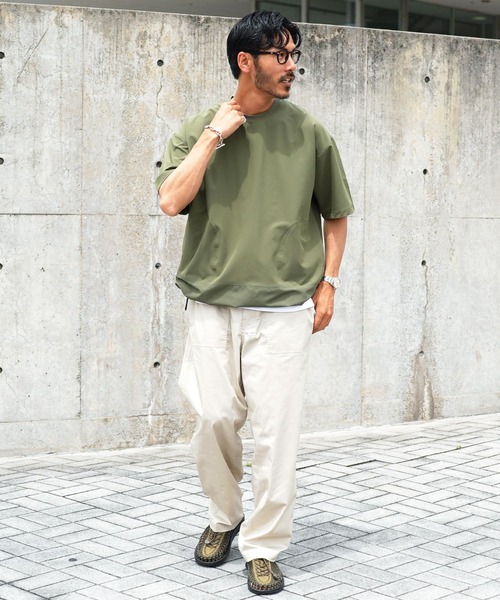 jiggys shop（ジギーズショップ）の「ストレッチ ワイドシルエット イージー ベイカーパンツ（その他パンツ・メンズ・チャコールグレー/ブラック/オフホワイト/カーキ・MEDIUM/LARGE/X-LARGE）」の7枚目の写真