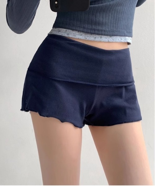 WEGO（ウィゴー）の「WEGO/インナー/ヨガ 柔らかメロウショートパンツ（その他パンツ・レディース・ネイビー/グレー/アイボリー・MEDIUM/LARGE）」の7枚目の写真