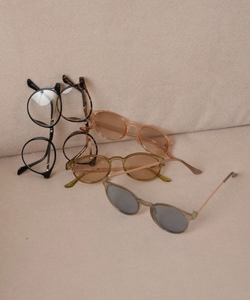 lawgy(ラウジー)の「color boston frame sunglasses / カラーボストンフレームサングラス(サングラス・レディース・ブラック/ブルーグレー/ブラウン系その他/カーキ/ライトオレンジ系・FREE)」の6枚目の写真