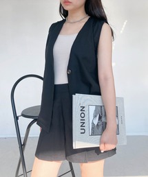 AS KNOW AS plus（アズノゥアズプラス）の「●2点セットアイテム ベストとショートパンツ セットアップ（セットアップ）」
