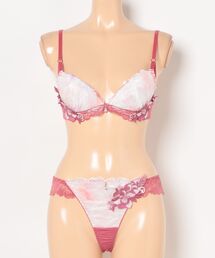 Absorle（アブソール）の「ドーリーフラワーモチーフ　ブラ&Tバックセット（ブラ&ショーツ）」