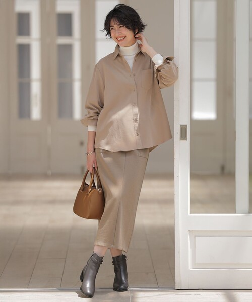 J.PRESS Ladies(J.プレス レディス)の「【人気のため新色追加】PRINCE タートルネック ニット(ニット/セーター・レディース・ブラック系/ベージュ系/ピンク系/ホワイト系/ライトグレー系/ダルブルー系/ベージュ系1/ライトグリーン/ふじ色系/ピンク系2・SMALL)」の15枚目の写真