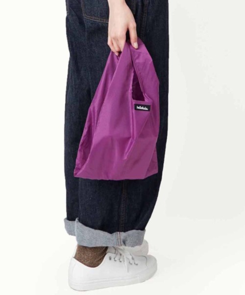 hellolulu（ハロルル）の「Hellolulu（ハロルル）ONA パッカブルランチバッグ（エコバッグ/サブバッグ・レディース・カーキ/ブラック/パープル/ライトグレー/キャメル・ONE SIZE）」の4枚目の写真