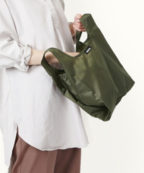 hellolulu（ハロルル）の「Hellolulu（ハロルル）ONA パッカブルランチバッグ（エコバッグ/サブバッグ・レディース・カーキ/ブラック/パープル/ライトグレー/キャメル・ONE SIZE）」の3枚目の写真