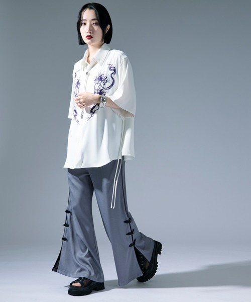 &ellecy 綸子チャイナパンツ u0026ellecy 綸子チャイナパンツ