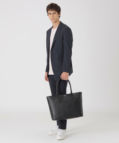 BLACK LABEL CRESTBRIDGE（ブラックレーベル・クレストブリッジ）の「シュリンクレザートートバッグ（トートバッグ・メンズ・ブラック・FREE）」の3枚目の写真