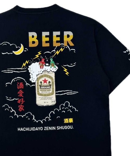 JACKROSE(ジャックローズ)の「YOIDORE KAMINARISAMA TEE2(Tシャツ/カットソー・メンズ・ホワイト/ブラック・M/L/XL)」の1枚目の写真