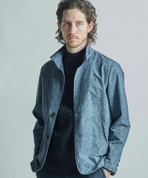 MEN'S BIGI（メンズビギ）の「ドットエアーヘリンボーンプリントスタンドカラージャケット<保温 透湿 撥水 防シワ ストレッチ>Ⓡ（その他アウター）」