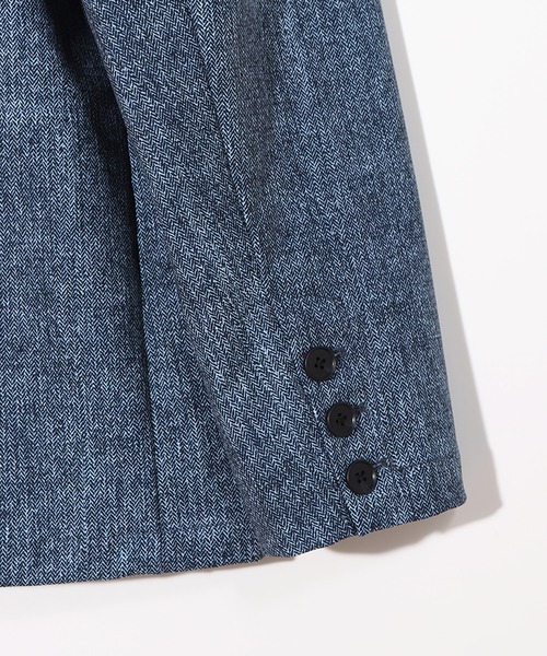 MEN'S BIGI(メンズビギ)の「ドットエアーヘリンボーンプリントスタンドカラージャケット<保温/透湿/撥水/防シワ/ストレッチ>Ⓡ(その他アウター・メンズ・ブラック系その他/チャコールグレー/ネイビー・01/02/03/04)」の13枚目の写真