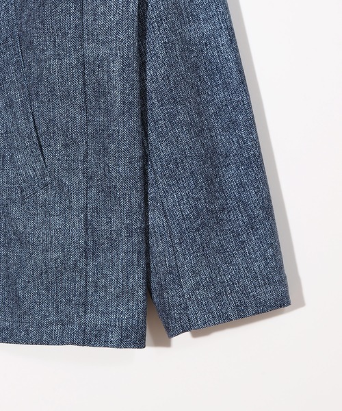 MEN'S BIGI(メンズビギ)の「ドットエアーヘリンボーンプリントスタンドカラージャケット<保温/透湿/撥水/防シワ/ストレッチ>Ⓡ(その他アウター・メンズ・ブラック系その他/チャコールグレー/ネイビー・01/02/03/04)」の8枚目の写真