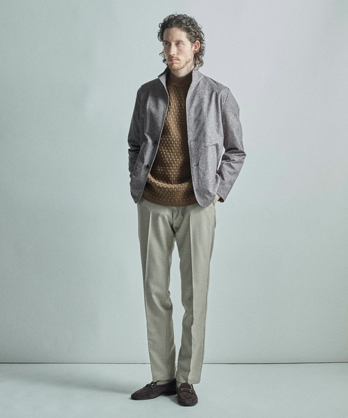 MEN'S BIGI（メンズビギ）の「ドットエアーヘリンボーンプリントスタンドカラージャケット＜保温/透湿/撥水/防シワ/ストレッチ＞Ⓡ（その他アウター・メンズ・ブラック系その他/チャコールグレー/ネイビー・01/02/03/04）」の22枚目の写真