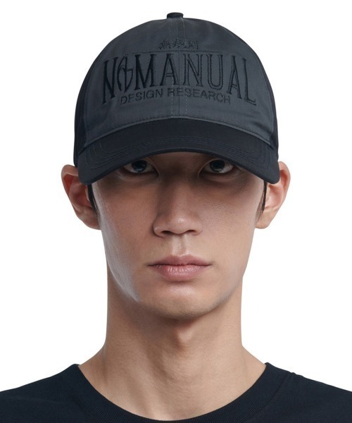 NOMANUAL(NOMANUAL)の「「NOMANUAL /ノーマニュアル」無規則 2C TRUCKER BALL CAP(キャップ・メンズ・ブラック×ホワイト/チャコールグレー・FREE)」の6枚目の写真