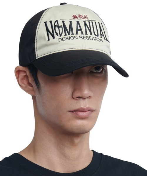 NOMANUAL(NOMANUAL)の「「NOMANUAL /ノーマニュアル」無規則 2C TRUCKER BALL CAP(キャップ・メンズ・ブラック×ホワイト/チャコールグレー・FREE)」の9枚目の写真