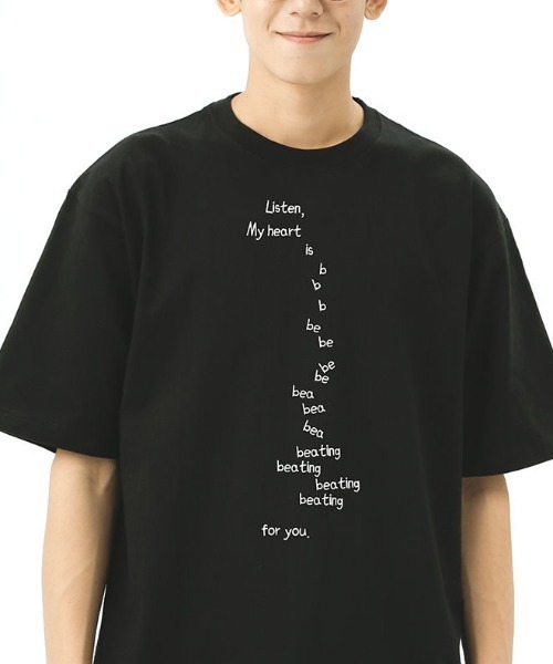 セール】ポエティック英字プリントTシャツ（Tシャツ/カットソー