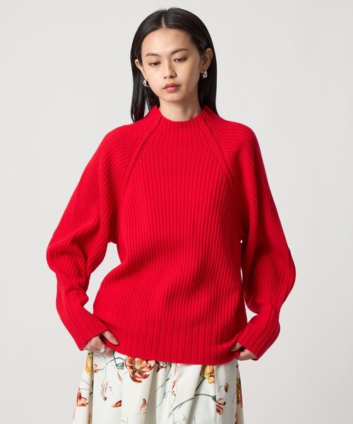 セール】＜EMMEL REFINES＞EM リブ ボトルネック ニットプルオーバー