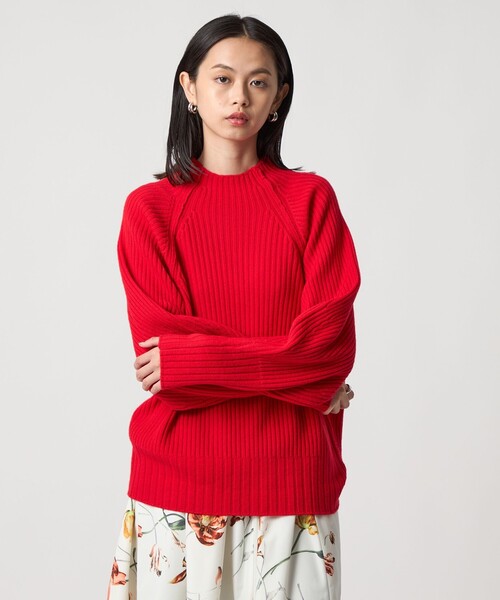 セール】＜EMMEL REFINES＞EM リブ ボトルネック ニットプルオーバー