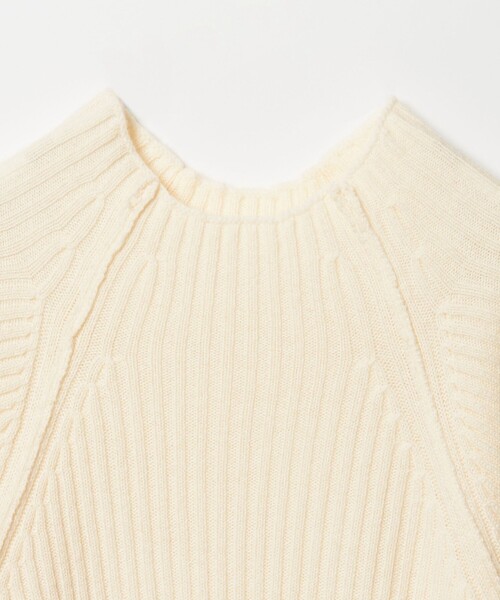 EMMEL REFINES(エメルリファインズ)の「<EMMEL REFINES>EM リブ ボトルネック ニットプルオーバー(ニット/セーター・レディース・オフホワイト/レッド/ライラック・FREE)」の13枚目の写真