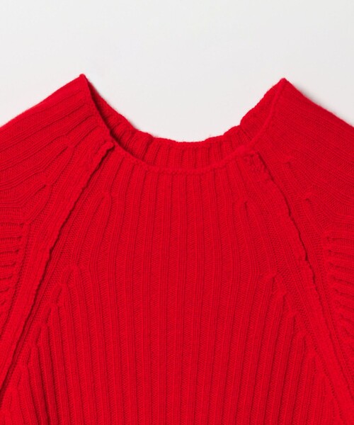 EMMEL REFINES(エメルリファインズ)の「<EMMEL REFINES>EM リブ ボトルネック ニットプルオーバー(ニット/セーター・レディース・オフホワイト/レッド/ライラック・FREE)」の8枚目の写真