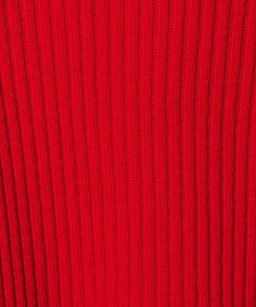 EMMEL REFINES(エメルリファインズ)の「<EMMEL REFINES>EM リブ ボトルネック ニットプルオーバー(ニット/セーター・レディース・オフホワイト/レッド/ライラック・FREE)」の9枚目の写真