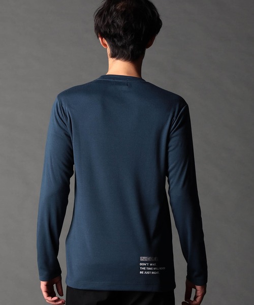 NICOLE CLUB FOR MEN(ニコルクラブフォーメン)の「ロゴ刺繍長袖Tシャツ(Tシャツ/カットソー・メンズ・オフホワイト/ブラック/アッシュグレー/ブルー系・MEDIUM/LARGE/X-LARGE)」の16枚目の写真