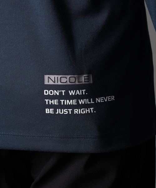NICOLE CLUB FOR MEN(ニコルクラブフォーメン)の「ロゴ刺繍長袖Tシャツ(Tシャツ/カットソー・メンズ・オフホワイト/ブラック/アッシュグレー/ブルー系・MEDIUM/LARGE/X-LARGE)」の12枚目の写真