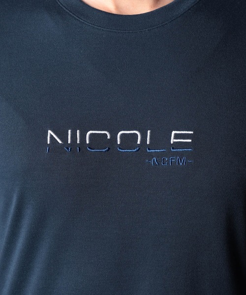 NICOLE CLUB FOR MEN(ニコルクラブフォーメン)の「ロゴ刺繍長袖Tシャツ(Tシャツ/カットソー・メンズ・オフホワイト/ブラック/アッシュグレー/ブルー系・MEDIUM/LARGE/X-LARGE)」の10枚目の写真