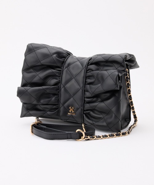 初回分完売】リボンキルティングバッグ（ショルダーバッグ）｜one